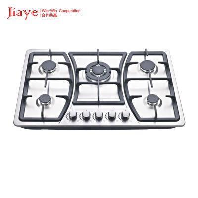 5 brass burners gas hob built in type stainless steel gas stove and hob
