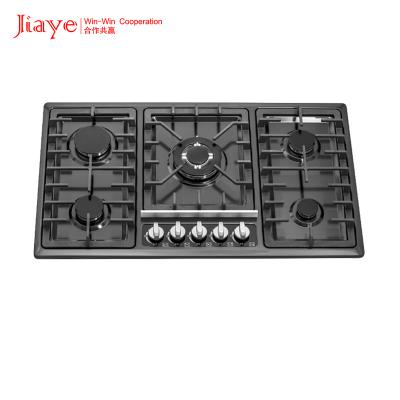 Black SS built-in household gas stove