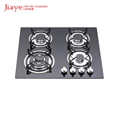 hot selling 4 gas burner gas hob with glass panel